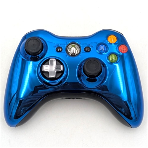 XBOX 360 Controller - Chrome Blue - XBOX 360 Accessories (B Grade) (Used)